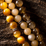 Golden Rutilated Quartz Natural Gemstone Bracelet