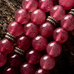 Raspberry Jade Natural Gemstone Bracelet