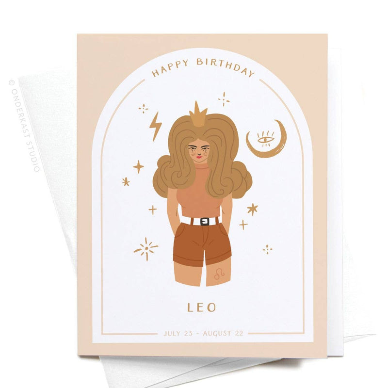 Happy Birthday Leo Zodiac Greeting Card