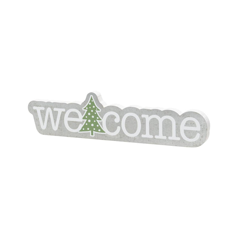 Welcome Holiday Theme Wooden Cutout