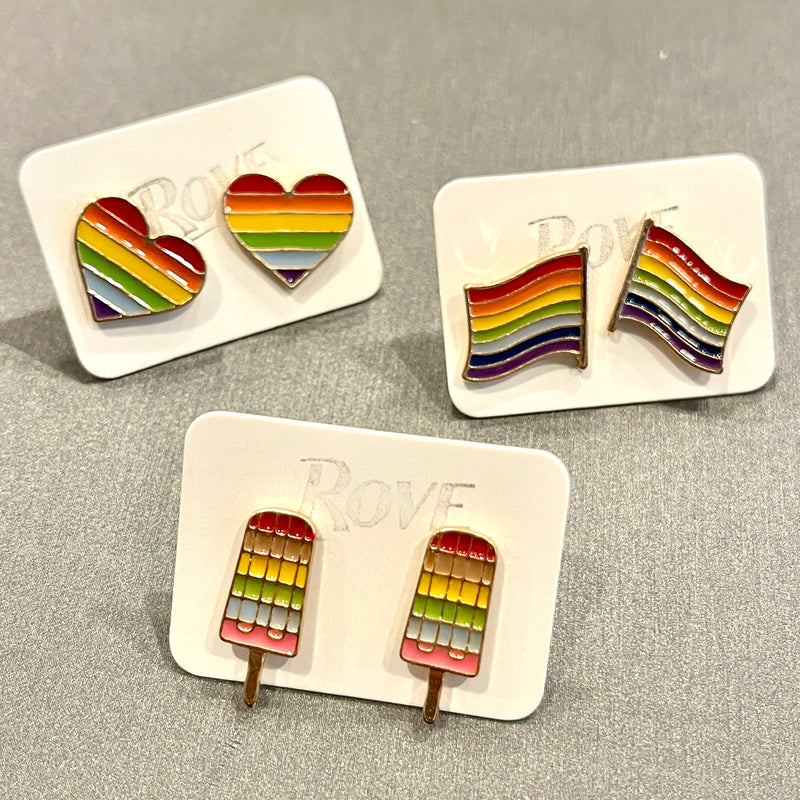 Rainbow Pride Stud Earrings (3 Styles)