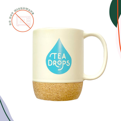 Tea Drops Ceramic Mug with Lid